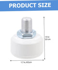 White rubber toe stopper for inline and quad skates, 1.9x1.7 inches, Toe Stopper For Inline And Quad Roller Skates, Rubber Brake Block