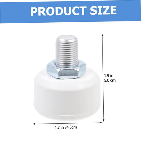 White rubber toe stopper for inline and quad skates, 1.9x1.7 inches, Toe Stopper For Inline And Quad Roller Skates, Rubber Brake Block