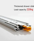 Heavy Duty Push To Open Drawer Slides With Soft Close Three Panel