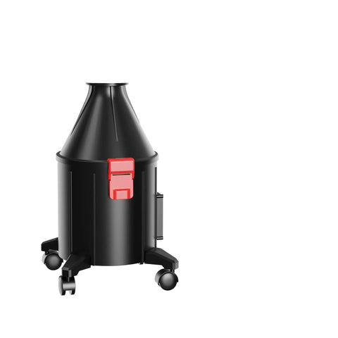 Heavy Duty Two In One Cyclone Separator Vacuum Cleaner Wall Mounted Wheeled Industrial Dust Collector with red latch