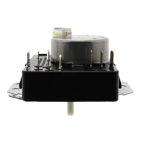 Side view of Dryer Timer Replacement Direct Fit For W10185970 WPW10185970 PS11749825 And WPW10185970VP, showing pronged terminals