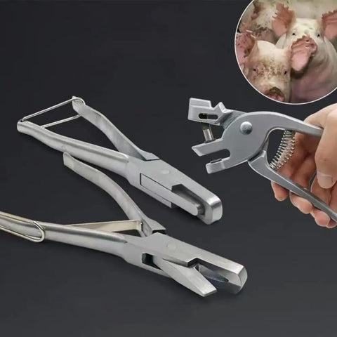 Stainless Steel Ear Notcher And V Shaped Cutter Pliers For Pigs U Notch And V Notch Ear Marking Tool Pro Grade Piglet Identification