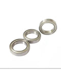 Three 6710ZZ Ball Bearings 50x62x6mm Double Metal Cover Deep Groove Bearing Set, smooth spin, heavy duty for machinery and DIY projects.