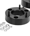 Heavy Duty 2.5 Inch Front Leveling Kit For Ram 1500 Solid Aluminum Strut Spacers with hardware and bolts.