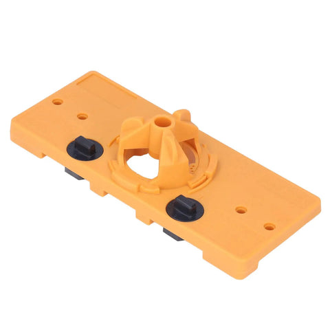 Built-in 35mm hinge locator from the Get Ready For Serious Woodworking With This Ultimate Hinge Hole Saw Jig Set, ideal for precision cabinet work.