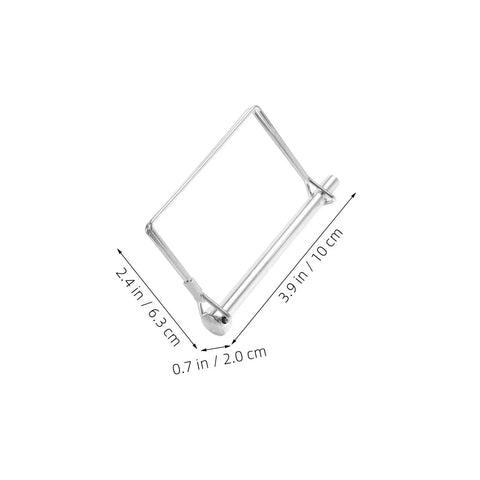 Six Pack 4 Inch Heavy Duty Stainless Steel Wire Lock Hitch Pin Quick Release Safety Lock For Trailer Coupler with dimensions