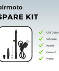 Backup Spare Tire Inflator Accessory Kit For Portable Air Compressor With Schrader And Presta Adapters Needle And General Valve Adapters Complete Replacement Set For Cars Bikes And SUVs