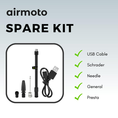 Backup Spare Tire Inflator Accessory Kit For Portable Air Compressor With Schrader And Presta Adapters Needle And General Valve Adapters Complete Replacement Set For Cars Bikes And SUVs