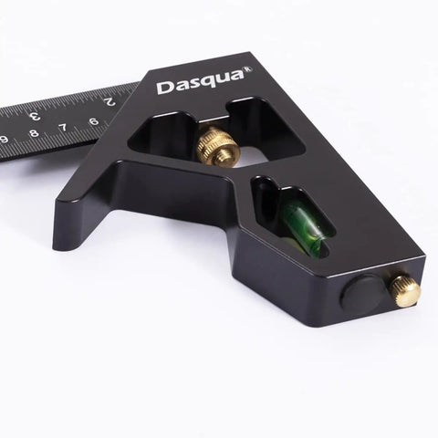 Pro Grade 5 Piece Black Marking Layout Tool Set For Precision Work CNC Machined With Grounded Faces Laser Engraved Scale