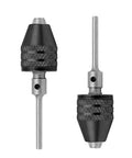 Two-Piece Keyless Mini Jaw Drill Chuck Collet Adapter for 0.3-3.4mm Bits, Quick-Change Converter With 2.35mm Round Shank