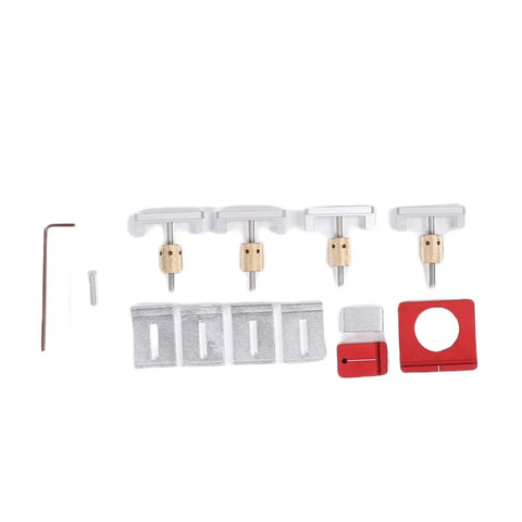 Adjustable Aluminum Router Template With 800 Millimeter Curved Rail Guide System showing hardware components for woodworking use.
