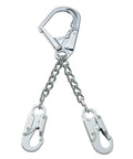Stainless Steel Rebar Chain Assembly With Two Snap Hooks And Form Anchor, 2 Ft Length, Heavy Duty Rigging Kit for Construction Safety
