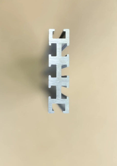 12 Inch 6061 T6 Anodized Aluminum T-Track With 8 Tight Slots for Killer Mounting Flexibility On Your Shop Rig, top view showing precision slots.