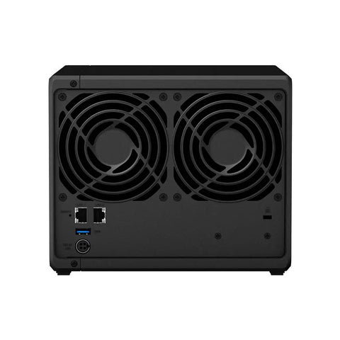 Back view of Heavy Duty Business Nas Server Rocking A Celeron Dual Core Chipset And Six Gigs Of Snappy Ram.