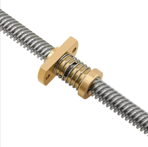 Spring Loaded Anti Backlash Nut Kit for Z Axis 8mm T8 Lead Screw, brass nut on threaded rod, for Ender 3 Pro, Ender 3 S, CR 10, Tornado 3D Printers
