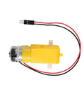 Four Pack TT Motors With 1 To 48 Gearbox Dual Shaft, 3 To 6V, 200 RPM, Wheel Kit For Arduino DIY Smart Car Robots motor close-up
