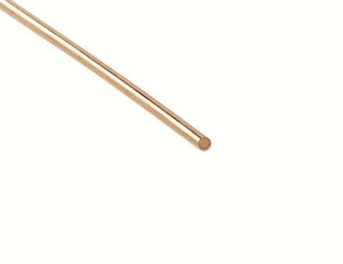 Yellow Brass Solder Wire 5 Feet Long 20 Gauge Color Match For Brass Jewelry And Electronics Lead Free Cadmium Free Contains About 38 Percent Silver Made In USA For Soldering And Welding Pro Grade close-up of wire end