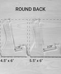 Premium Acrylic Router Template Set For Standing Cutting Boards, Hella Tough Charcuterie Stencil, showing round back templates 4.5" x 6" and 5.5" x 6".