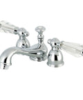 Dope Mini Widespread Bathroom Faucet With Brass Pop Up And Polished Chrome Finish Deck Mount 4 To 8 Inch Three Hole Setup