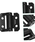 Ultra Smooth Soft Close Cabinet Door Hinge Uonlytech With Damping Zinc Alloy Metal Hinge 3 Nm Torque Thickened Large Black, front and close-up views