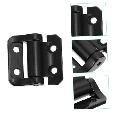 Ultra Smooth Soft Close Cabinet Door Hinge Uonlytech With Damping Zinc Alloy Metal Hinge 3 Nm Torque Thickened Large Black, front and close-up views