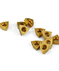 WCMT2.52 55 Degree Diamond Carbide Turning Inserts For CNC Lathe And Indexable Tool Holders, pack of 10 in gold color