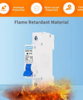 10 Amp Miniature 1 Pole Circuit Breaker Pack Of 2 With DIN Rail Mount For 120V And 240V AC Protection Ideal For Solar Panels RV Power Center And Home Electrical Systems With Fast Instant Trip Technology, white flame retardant breaker