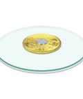 Tempered Glass Lazy Susan With Swivel Assist System Round Tabletop Rotating Tray 100cm Large Serving Plate with aluminum base