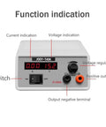 Front view of Adjustable DC Power Supply With Digital Display Regulated Bench Lab PSU Variable Output 1.5V To 15V 2A Max