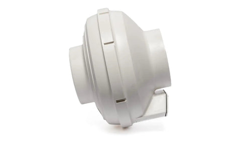 AMG Hawk Radon Fan Inline Mitigation System Quiet And Energy Efficient 322 CFM Inline Duct Fan side view