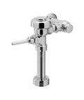 Manual Flushometer For Commercial Restrooms And Applications 1.28 GPF Flush Valve With Single Flush Non Hold Open Handle Top Spud Connection Polished Chrome Finish