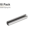 8mm By 40mm Slotted Spring Pin 10 Pack Stainless Steel 304 Dowel Roll Pin for Home Workshop Machines Durable Tension Pin Silver