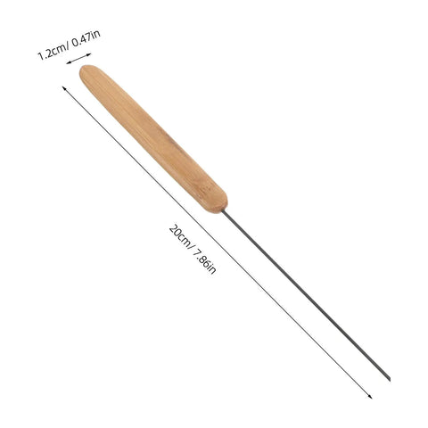 Worm Baiting Needle Threader Tool With Wood Handle And Stainless Steel Tip For Quick, Hygienic Worm Threading In Freshwater Fishing, Sandworm Rigging Accessory That Resists Corrosion For Outdoor Angling, 20cm long