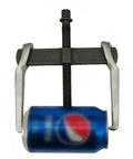 Heavy Duty 2 Jaw Puller With Single Hook Lifting Tool, chrome vanadium steel, shown with a can for size reference.