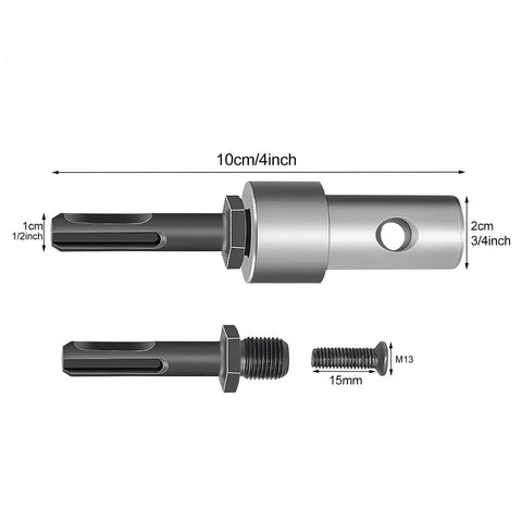 10cm steel adapter for Heavy Duty 800mm By 150mm Steel Garden Earth Auger Drill Bit With Locking Pin And Adapter For Fence Posts