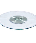 Tempered Glass Lazy Susan Turntable With Sturdy Aluminum Base And Built In Steel Bearings For Smooth Rotation, various sizes shown