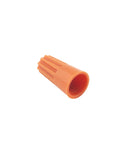 Close-up of an orange insulated wire cap from the 700 Piece Electrical Wire Connectors Kit With Easy Screw In Nuts And Springs