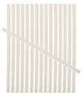 40 Pack White Pp Car Bumper Repair Welding Rods For Plastic Auto Body Fixes, white polypropylene rods arranged neatly.