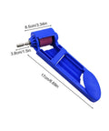 Heavy Duty Angle Grinder And Saw Cutter Featuring Field Ready Drill Bit Sharpening Tool with blue ergonomic design and sharpening wheel.