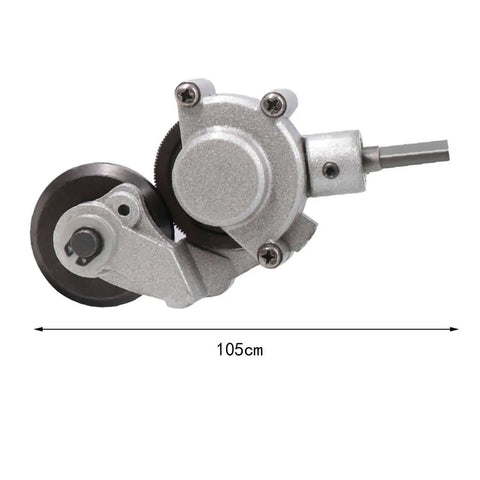 Electric Drill Plate Cutter And Double Headed Shear Drill Attachment for Metal Nibbling, 105 mm length, shown close-up.