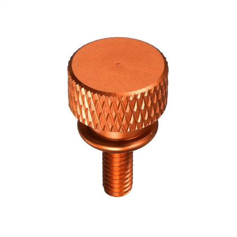 Orange M4 x 10mm Shoulder Knurled Thumb Screws Pack Of 10 For PC Case Or Computer Cabinet, Aluminum Alloy Hand Tighten, Lightweight Durable