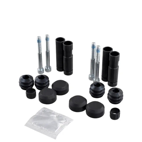 Upgrade Your Ride With This Premium Front Caliper Slider Pin Kit Featuring Durable M63K-2X Guide Bolts Perfect For 2006 To 2016 Models Using The BCF1499BX2 Setup To Fix Stuck Brakes And Smooth Out Stops. front caliper slider pin kit, steel guide bolts, rubber boots, black caps, assorted parts