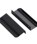 10 Pack Finger Edge Pulls For Cabinets With 76mm Hole Center And 102mm Overall Length Matte Black Concealed Handles For Kitchen Drawers Zinc Alloy