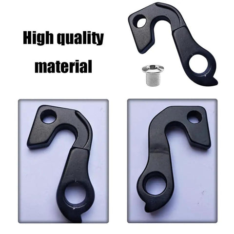 Universal Bicycle Derailleur Hanger With Bolt Black, Rear Derailleur Hanger Extender, Frame Gear Tail Hook, seen with bolt