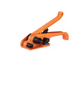 Heavy Duty Manual Strapping Machine Kit For PP Tape Packing Pliers With 100 Metal Seals, orange aluminum tensioner tool.