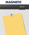 Close-up of Grab-And-Go Mobile Magnetic Whiteboard And Flipchart Easel, 3x2 Feet, Graphite Frame, showing magnetic feature.