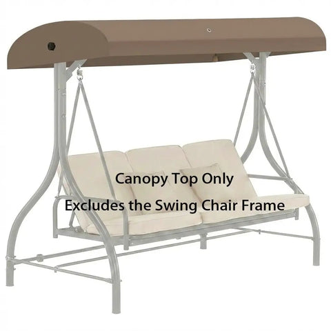 Porch Swing Canopy Top Replacement For Outdoor GCS00229C Beige Shade Cover on swing frame, excludes chair frame