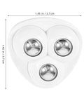12pcs Furniture Caster Wheels Self Adhesive 360 Degree Swivel white mini wheels with silver balls, 1.45 inches size, easy installation.
