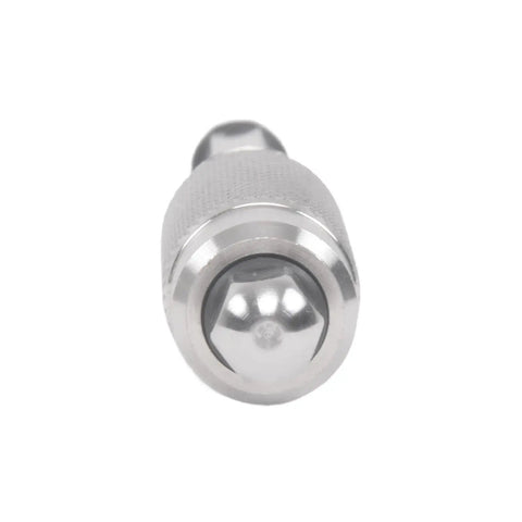 Front view of 14mm Top Dead Center Timing Gauge TDC Tool For Spark Plug Thread, Stainless Steel Engine Timing Locator for precise ignition timing