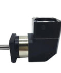 Right Angle Planetary Gearbox With Ratios 3 To 100 To 1 For Quick DC Motor Hookups featuring a steel assembly and compact design.